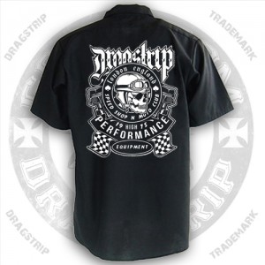 Dragstrip greaser work shirt Moto Club Print